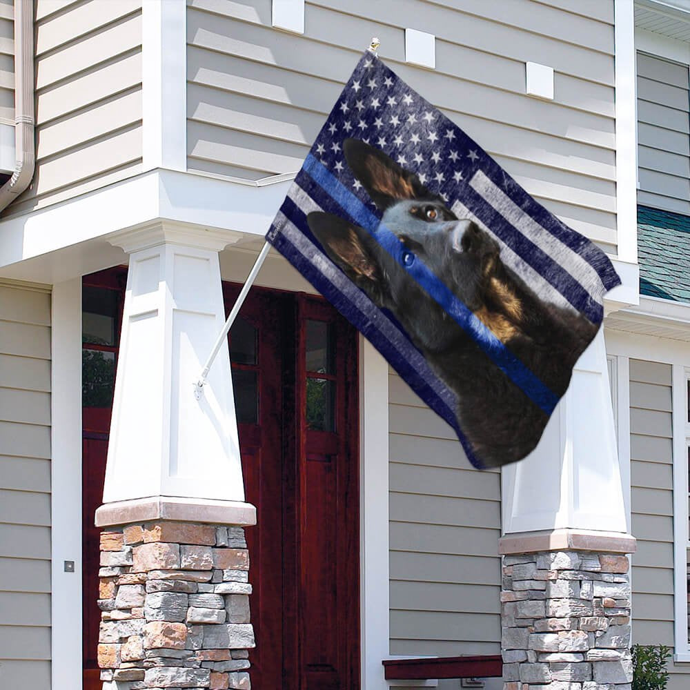 Dog Garden Flags, Amazing Police K9 Flag, Thin Blue Line Flag For Home Decorations, Dog Flags For House, Dog Owner Gift