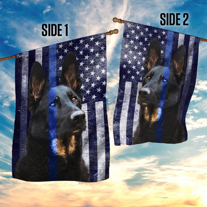 Dog Garden Flags, Amazing Police K9 Flag, Thin Blue Line Flag For Home Decorations, Dog Flags For House, Dog Owner Gift