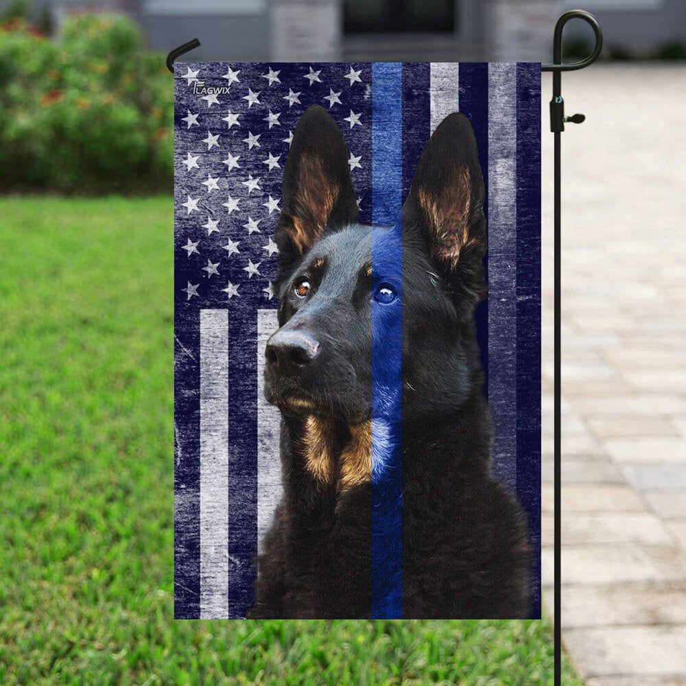 Dog Garden Flags, Amazing Police K9 Flag, Thin Blue Line Flag For Home Decorations, Dog Flags For House, Dog Owner Gift
