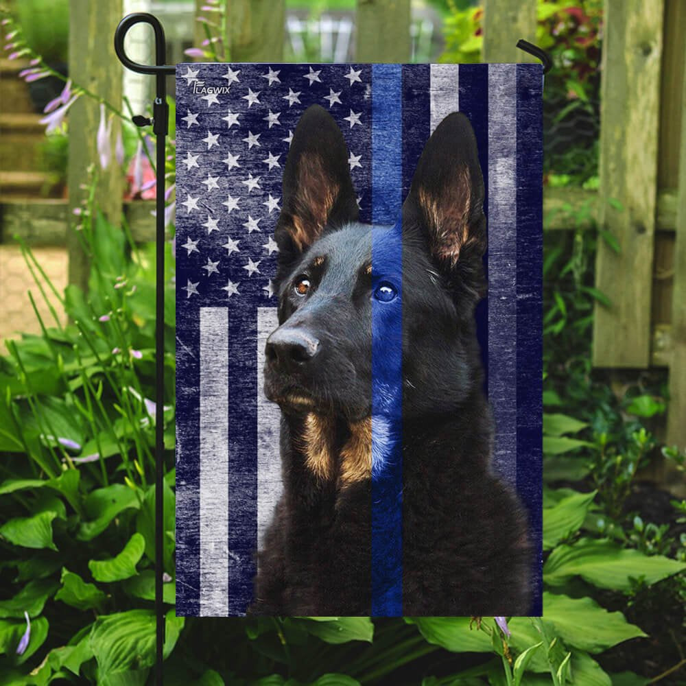 Dog Garden Flags, Amazing Police K9 Flag, Thin Blue Line Flag For Home Decorations, Dog Flags For House, Dog Owner Gift