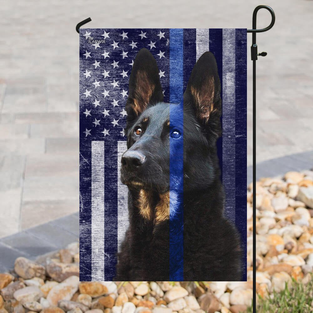 Dog Garden Flags, Amazing Police K9 Flag, Thin Blue Line Flag For Home Decorations, Dog Flags For House, Dog Owner Gift