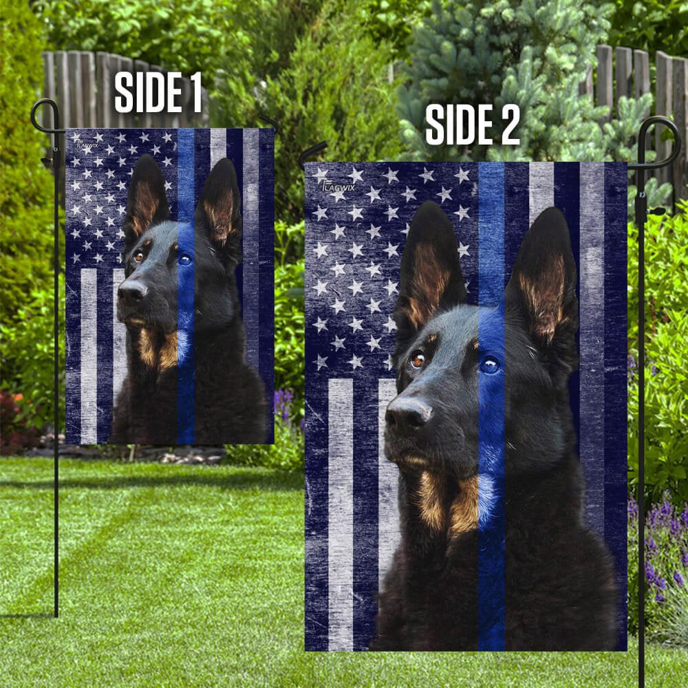Dog Garden Flags, Amazing Police K9 Flag, Thin Blue Line Flag For Home Decorations, Dog Flags For House, Dog Owner Gift