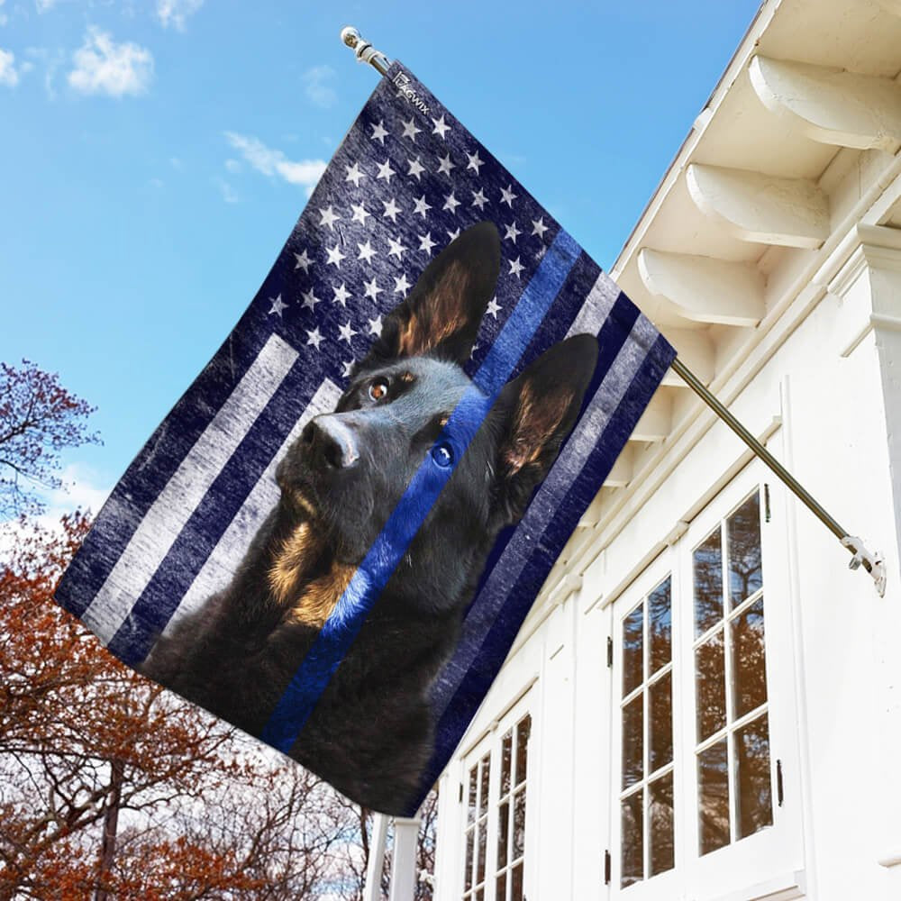 Dog Garden Flags, Amazing Police K9 Flag, Thin Blue Line Flag For Home Decorations, Dog Flags For House, Dog Owner Gift