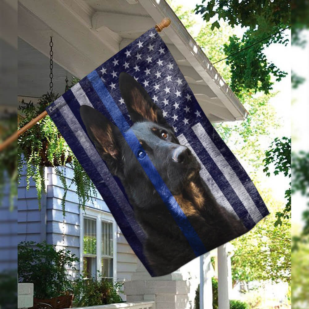 Dog Garden Flags, Amazing Police K9 Flag, Thin Blue Line Flag For Home Decorations, Dog Flags For House, Dog Owner Gift