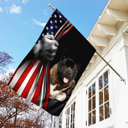 Dog Garden Flags, American Akita US Flag, Dog Flags For House, Dog Owner Gift