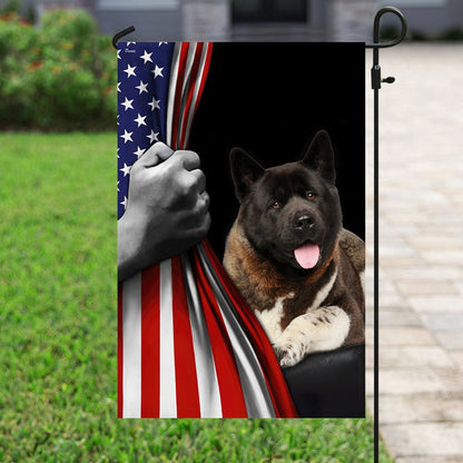Dog Garden Flags, American Akita US Flag, Dog Flags For House, Dog Owner Gift