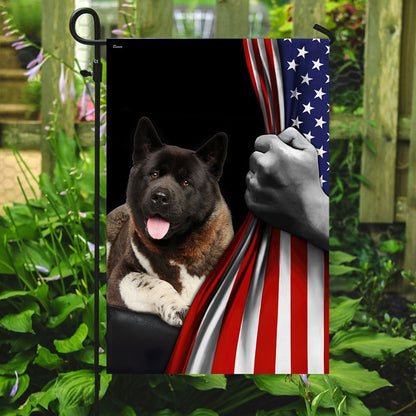 Dog Garden Flags, American Akita US Flag, Dog Flags For House, Dog Owner Gift
