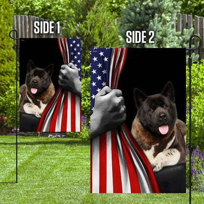 Dog Garden Flags, American Akita US Flag, Dog Flags For House, Dog Owner Gift
