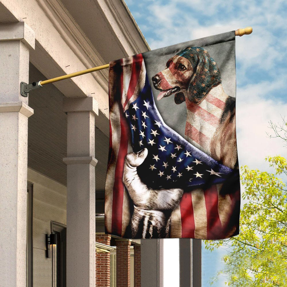 Dog Garden Flags, Beagle American US Flag, Dog Flags For House, Dog Owner Gift