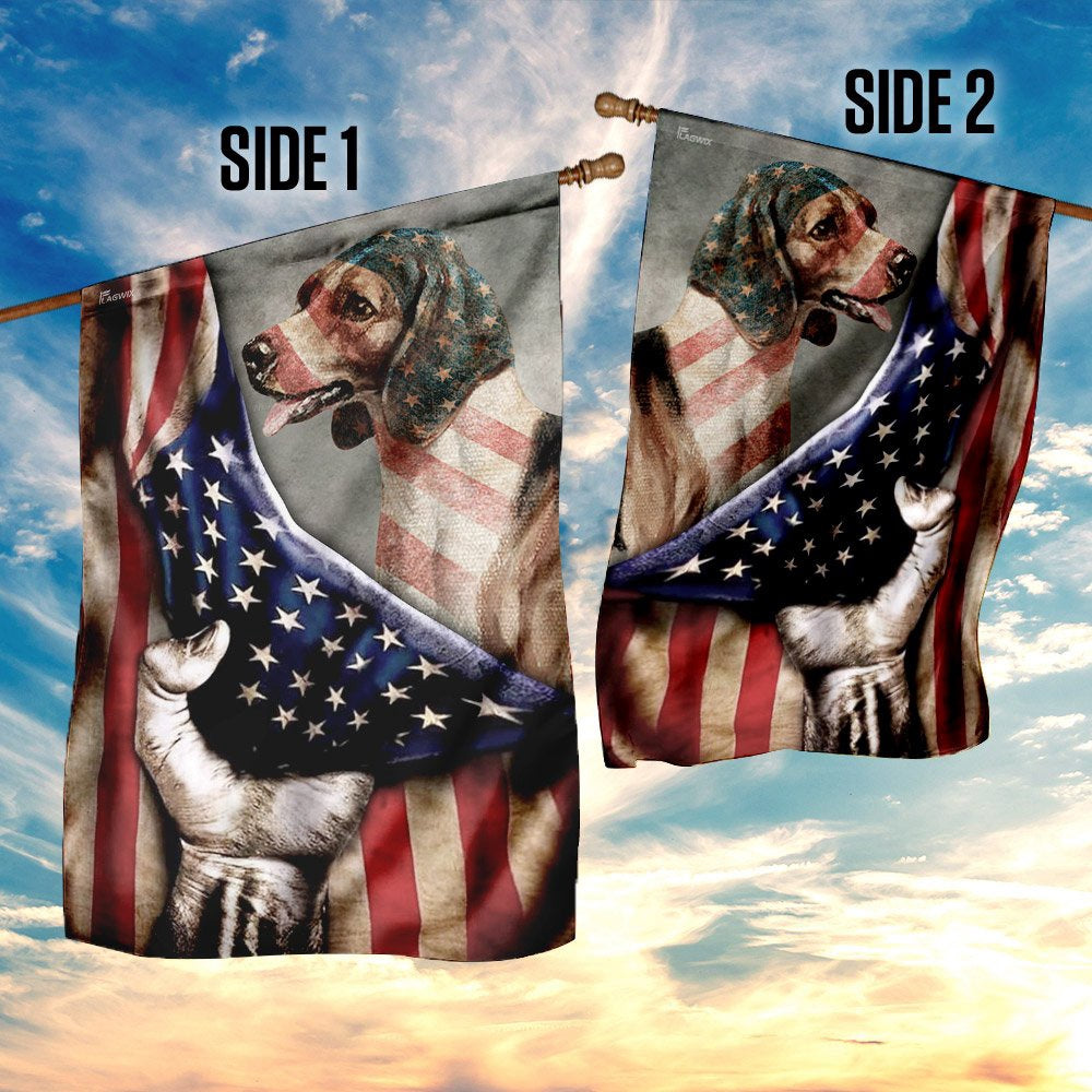 Dog Garden Flags, Beagle American US Flag, Dog Flags For House, Dog Owner Gift