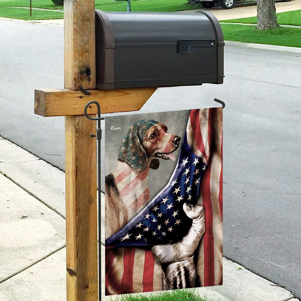 Dog Garden Flags, Beagle American US Flag, Dog Flags For House, Dog Owner Gift