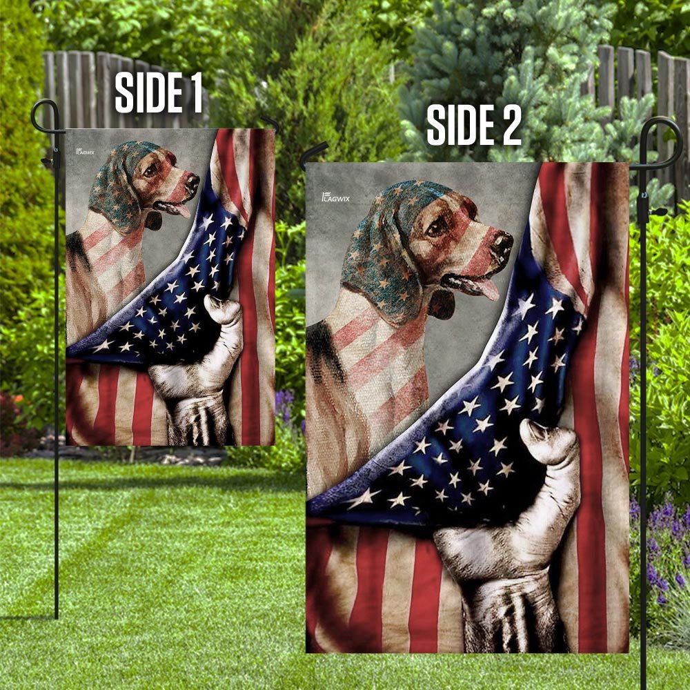 Dog Garden Flags, Beagle American US Flag, Dog Flags For House, Dog Owner Gift