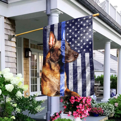 Dog Garden Flags, Belgian Malinois The Thin Blue Line Flag, Dog Flags For House, Dog Owner Gift