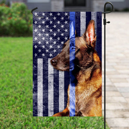 Dog Garden Flags, Belgian Malinois The Thin Blue Line Flag, Dog Flags For House, Dog Owner Gift