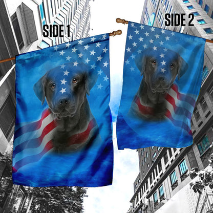 Dog Garden Flags, Black Labrador Dog Stars & Stripes Flag, Dog Flags For House, Dog Owner Gift