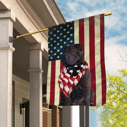 Dog Garden Flags, Black Shar Pei House Flag, Dog Flags For House, Dog Owner Gift