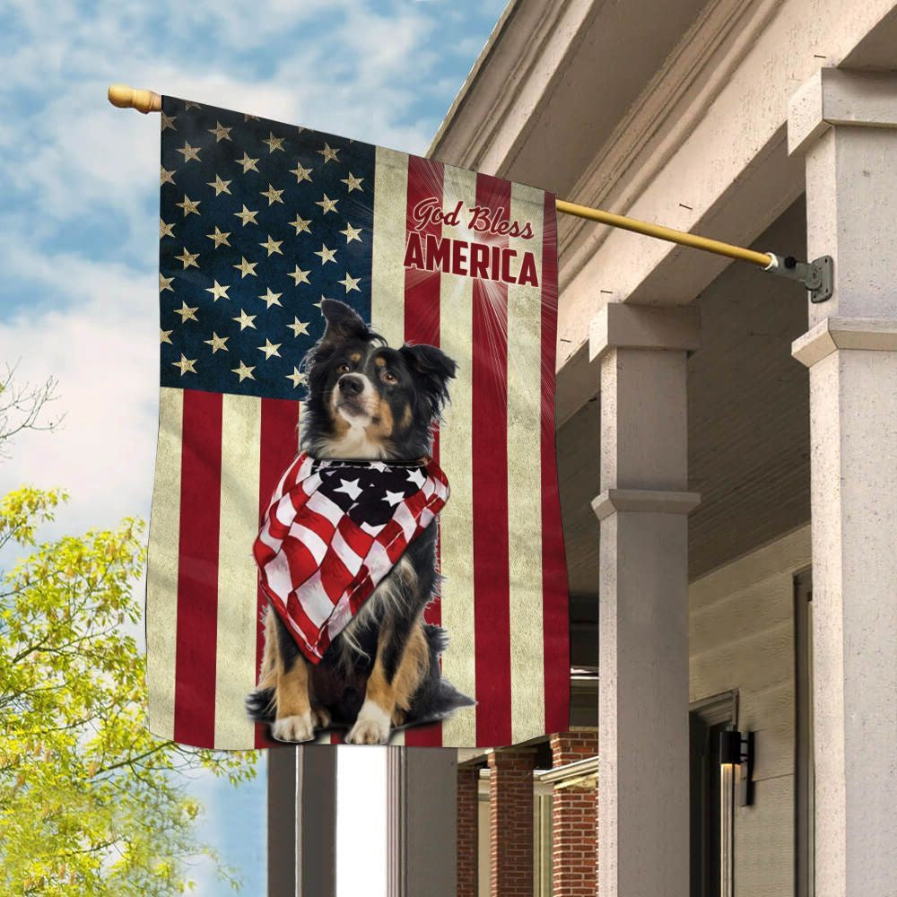 Dog Garden Flags, Border Collie God Bless House Flag, Dog Flags For House, Dog Owner Gift