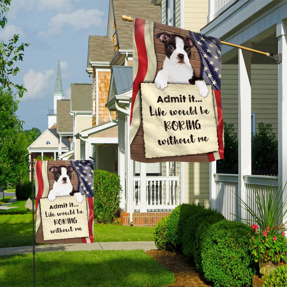 Dog Garden Flags, Boston Terrier House Flag 2, Dog Flags For House, Dog Owner Gift