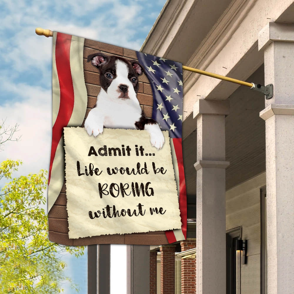 Dog Garden Flags, Boston Terrier House Flag 2, Dog Flags For House, Dog Owner Gift