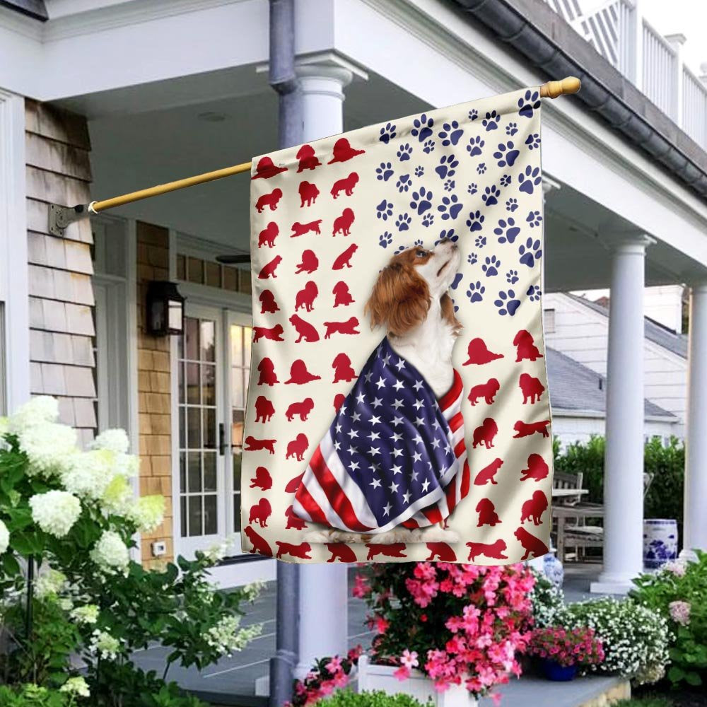Dog Garden Flags, Cavalier King Charles Spaniel Dog Flag, Dog Flags For House, Dog Owner Gift