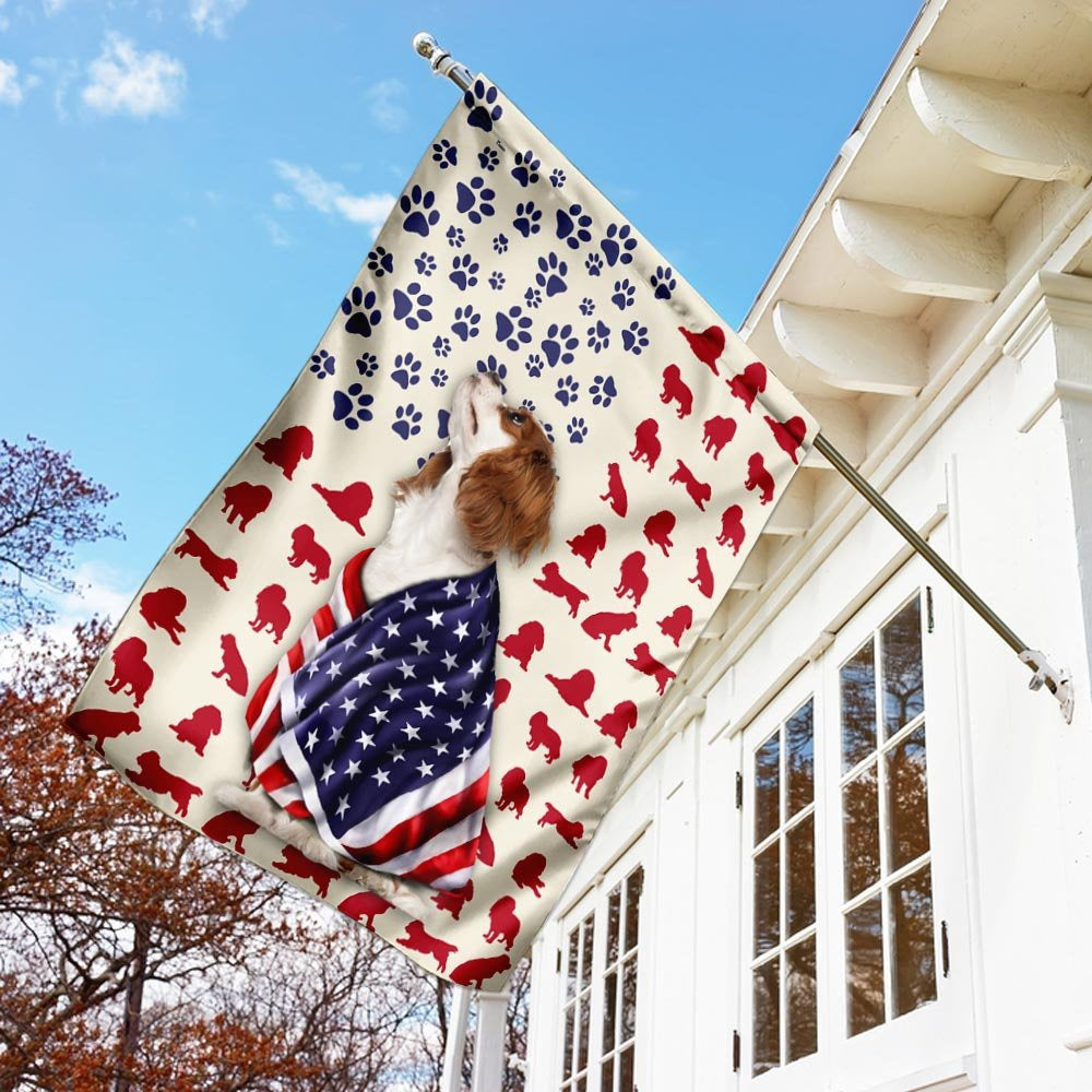 Dog Garden Flags, Cavalier King Charles Spaniel Dog Flag, Dog Flags For House, Dog Owner Gift