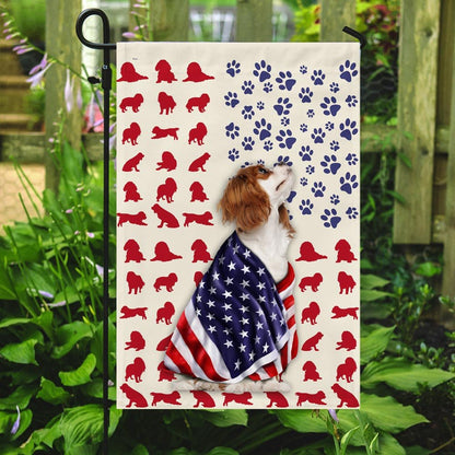 Dog Garden Flags, Cavalier King Charles Spaniel Dog Flag, Dog Flags For House, Dog Owner Gift
