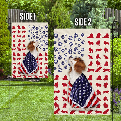 Dog Garden Flags, Cavalier King Charles Spaniel Dog Flag, Dog Flags For House, Dog Owner Gift