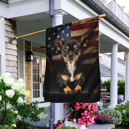 Dog Garden Flags, Chihuahua American Flag, Dog Flags For House, Dog Owner Gift