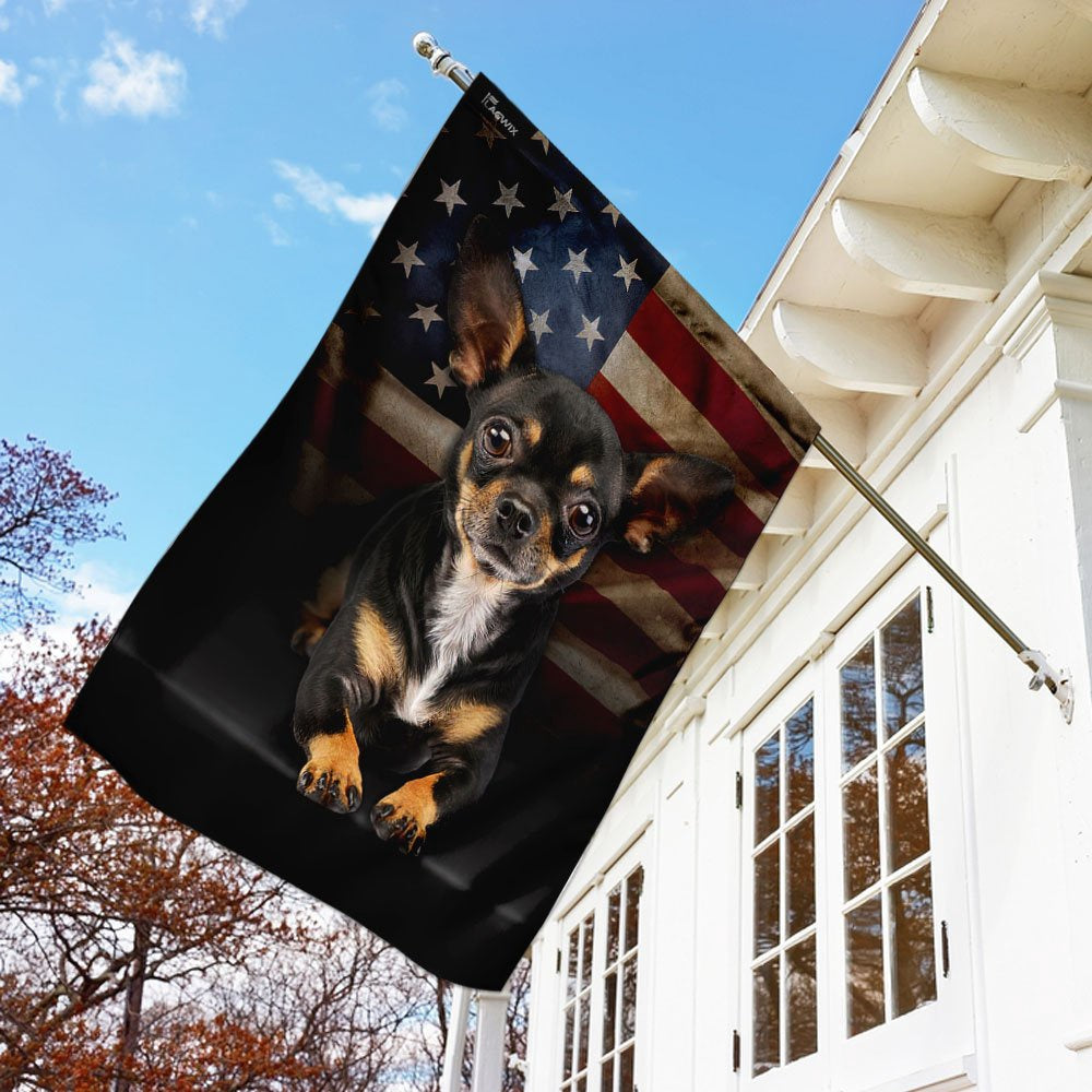 Dog Garden Flags, Chihuahua American Flag, Dog Flags For House, Dog Owner Gift
