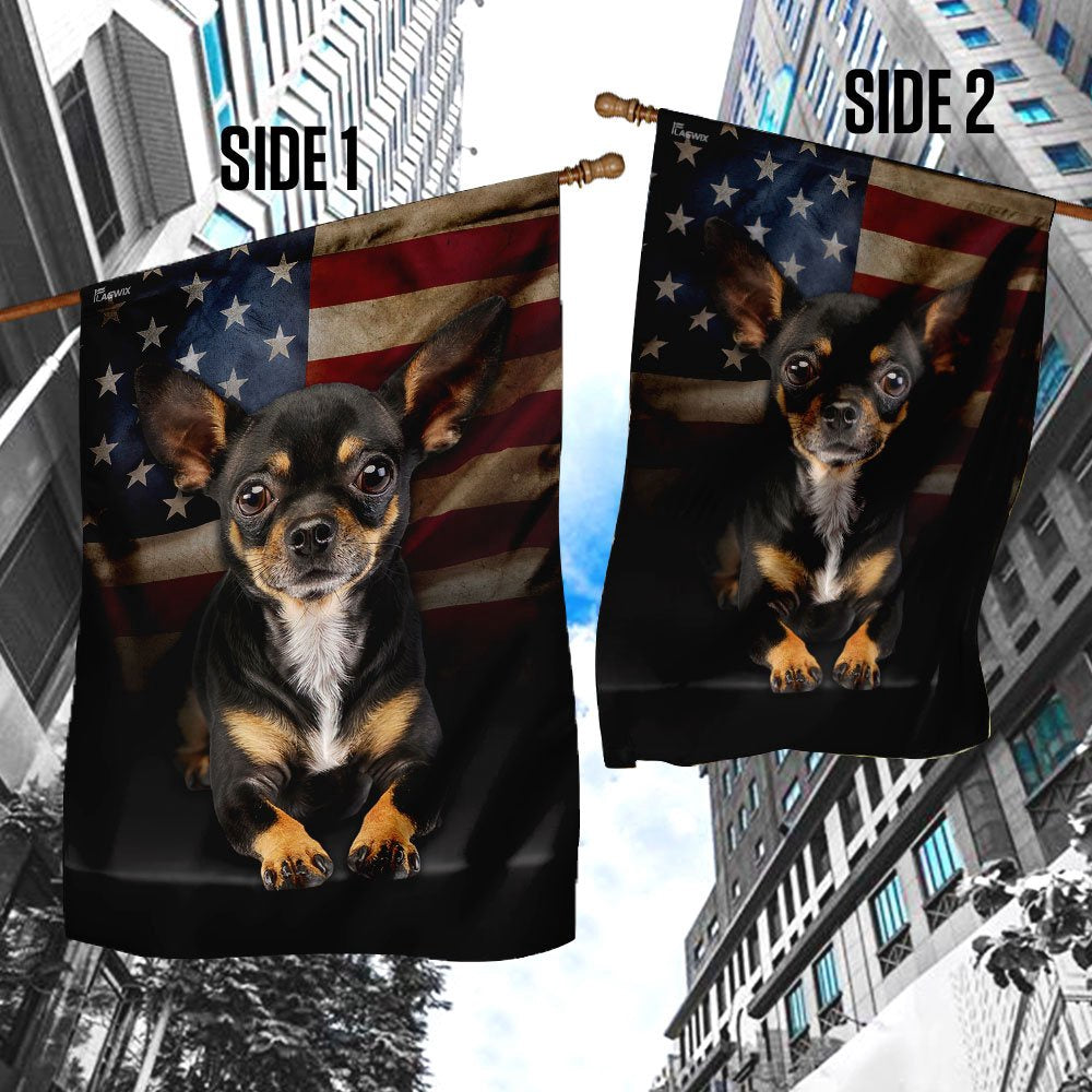 Dog Garden Flags, Chihuahua American Flag, Dog Flags For House, Dog Owner Gift