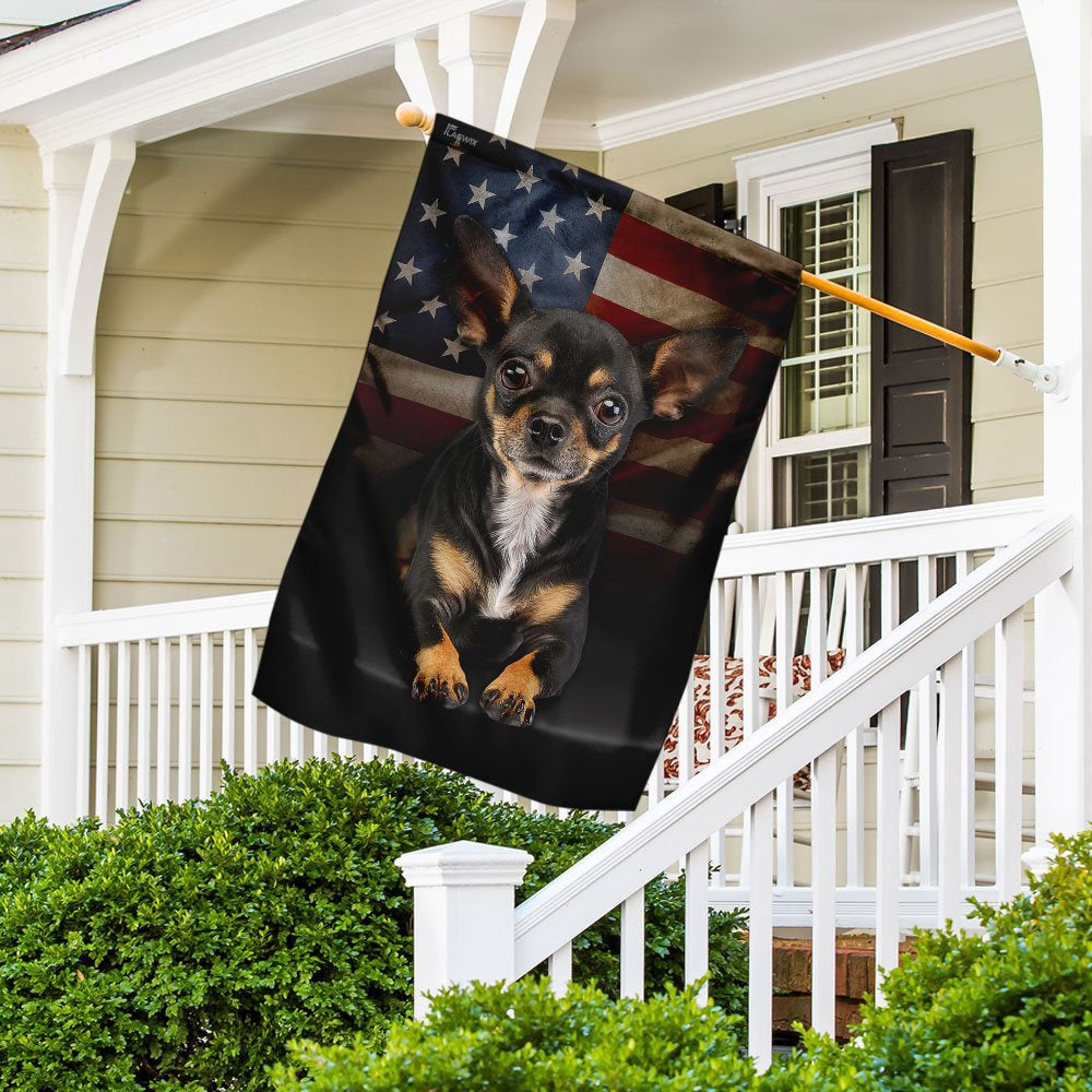 Dog Garden Flags, Chihuahua American Flag, Dog Flags For House, Dog Owner Gift