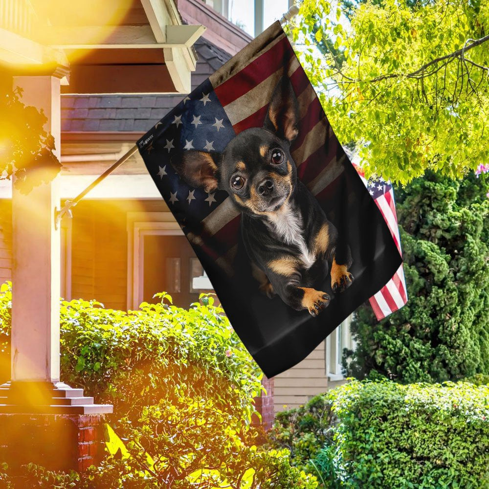 Dog Garden Flags, Chihuahua American Flag, Dog Flags For House, Dog Owner Gift