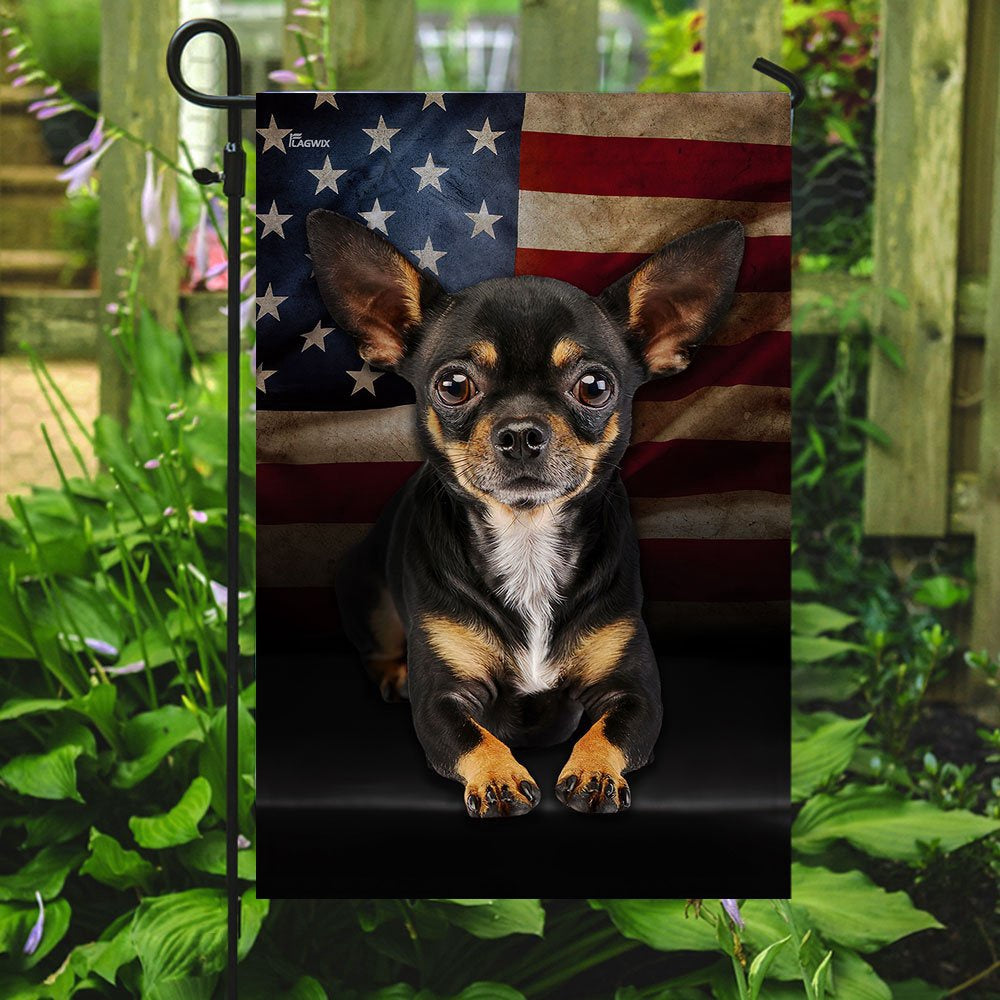 Dog Garden Flags, Chihuahua American Flag, Dog Flags For House, Dog Owner Gift