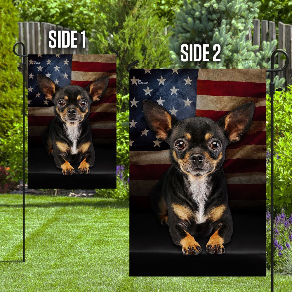 Dog Garden Flags, Chihuahua American Flag, Dog Flags For House, Dog Owner Gift