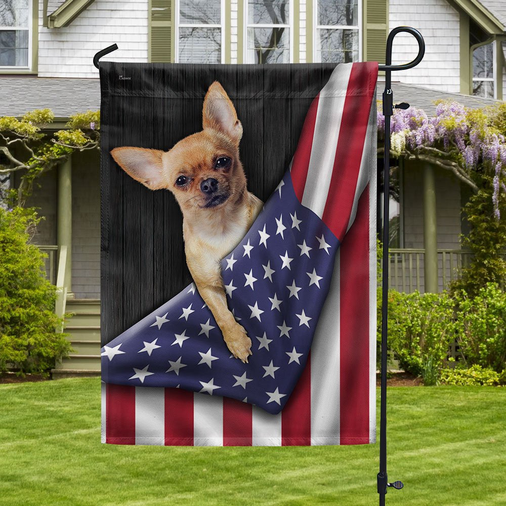 Dog Garden Flags, Chihuahua Dog American Flag, Dog Flags For House, Dog Owner Gift