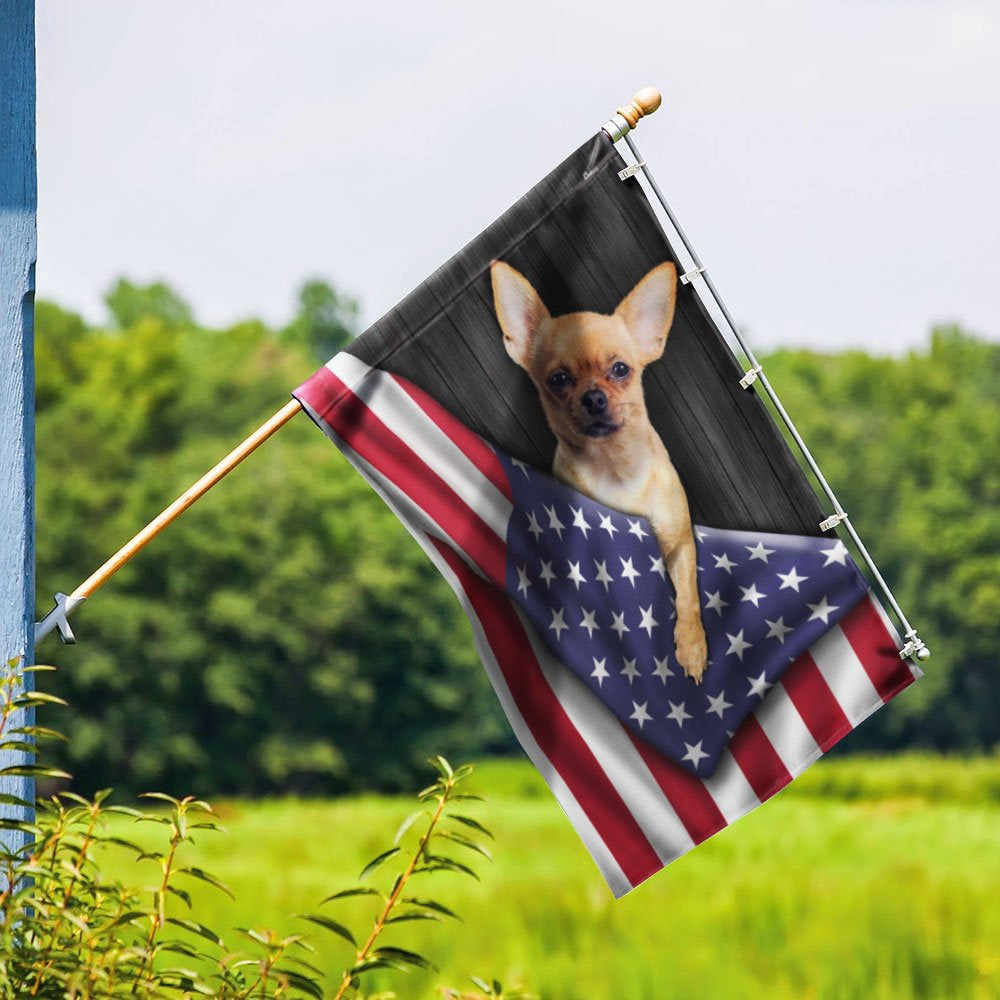 Dog Garden Flags, Chihuahua Dog American Flag, Dog Flags For House, Dog Owner Gift