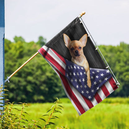 Dog Garden Flags, Chihuahua Dog American Flag, Dog Flags For House, Dog Owner Gift