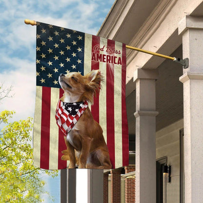 Dog Garden Flags, Chihuahua God Bless House Flag, Dog Flags For House, Dog Owner Gift