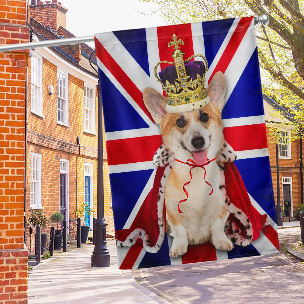 Dog Garden Flags, Corgi UK Flag Platinum Jubilee Corgi Dog Pet Lovers, Dog Flags For House, Dog Owner Gift