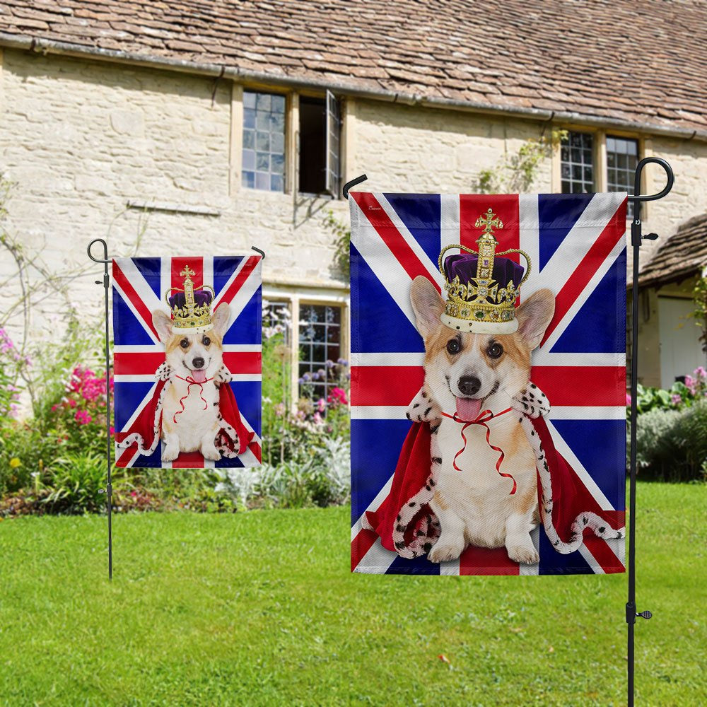 Dog Garden Flags, Corgi UK Flag Platinum Jubilee Corgi Dog Pet Lovers, Dog Flags For House, Dog Owner Gift