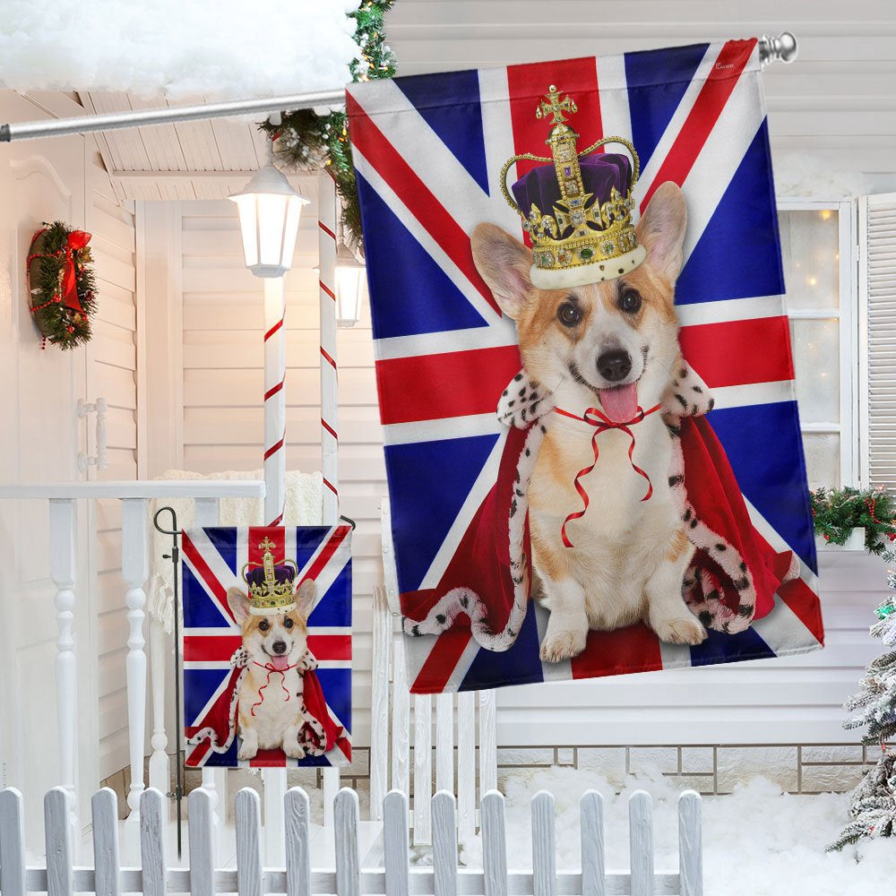 Dog Garden Flags, Corgi UK Flag Platinum Jubilee Corgi Dog Pet Lovers, Dog Flags For House, Dog Owner Gift