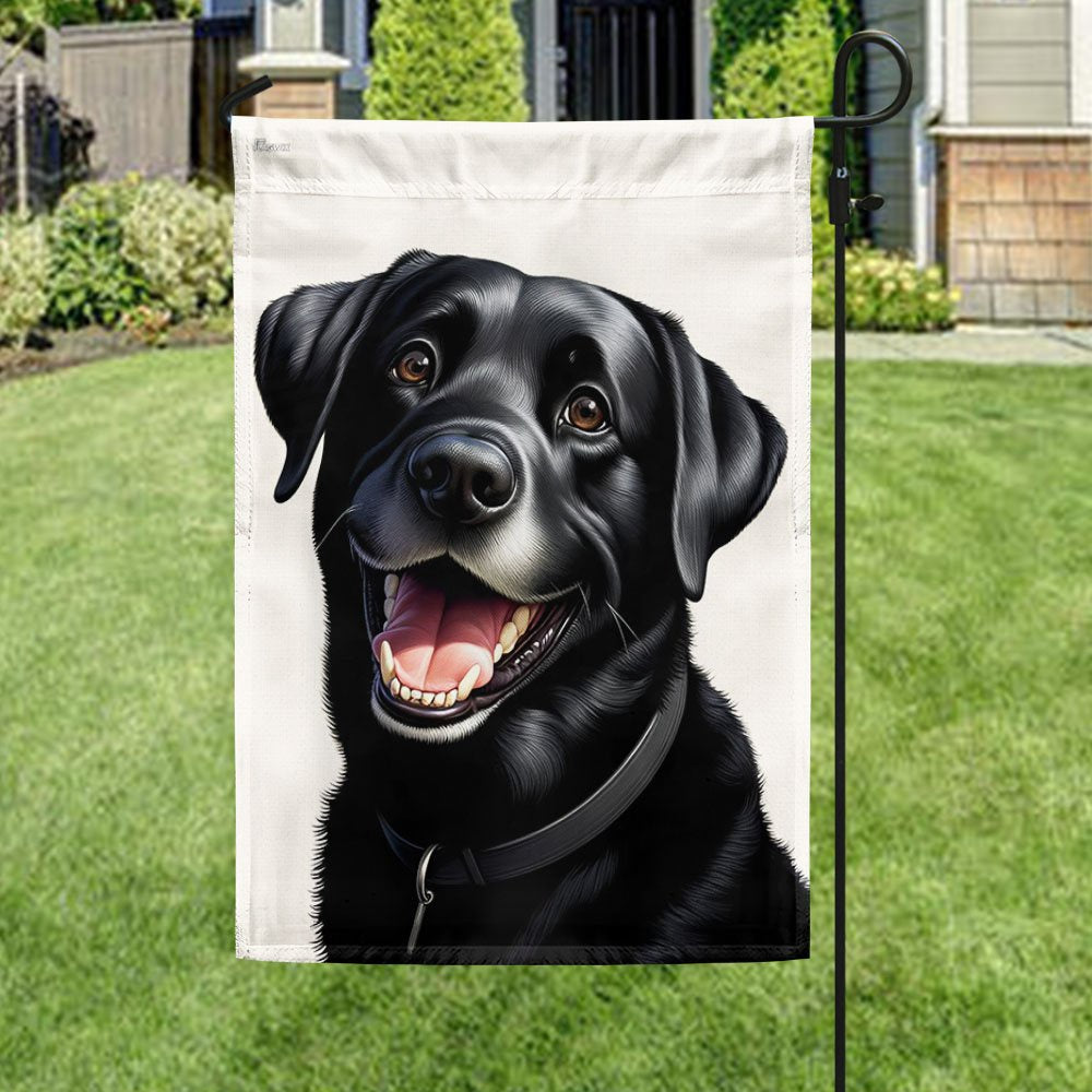Dog Garden Flags,  Funny Black Labrador Dog Flag, Dog Flags For House, Dog Owner Gift