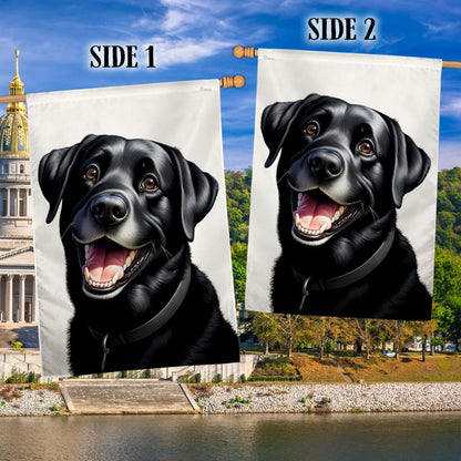 Dog Garden Flags,  Funny Black Labrador Dog Flag, Dog Flags For House, Dog Owner Gift