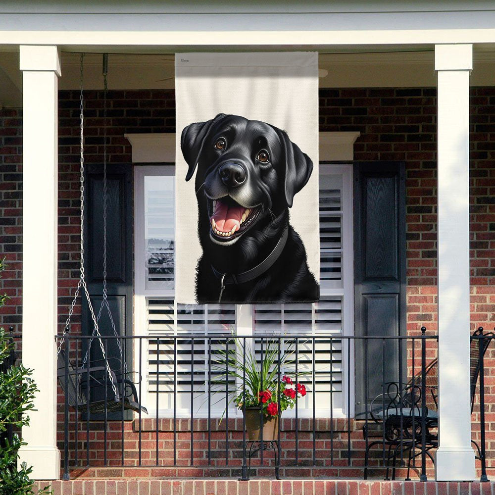 Dog Garden Flags,  Funny Black Labrador Dog Flag, Dog Flags For House, Dog Owner Gift