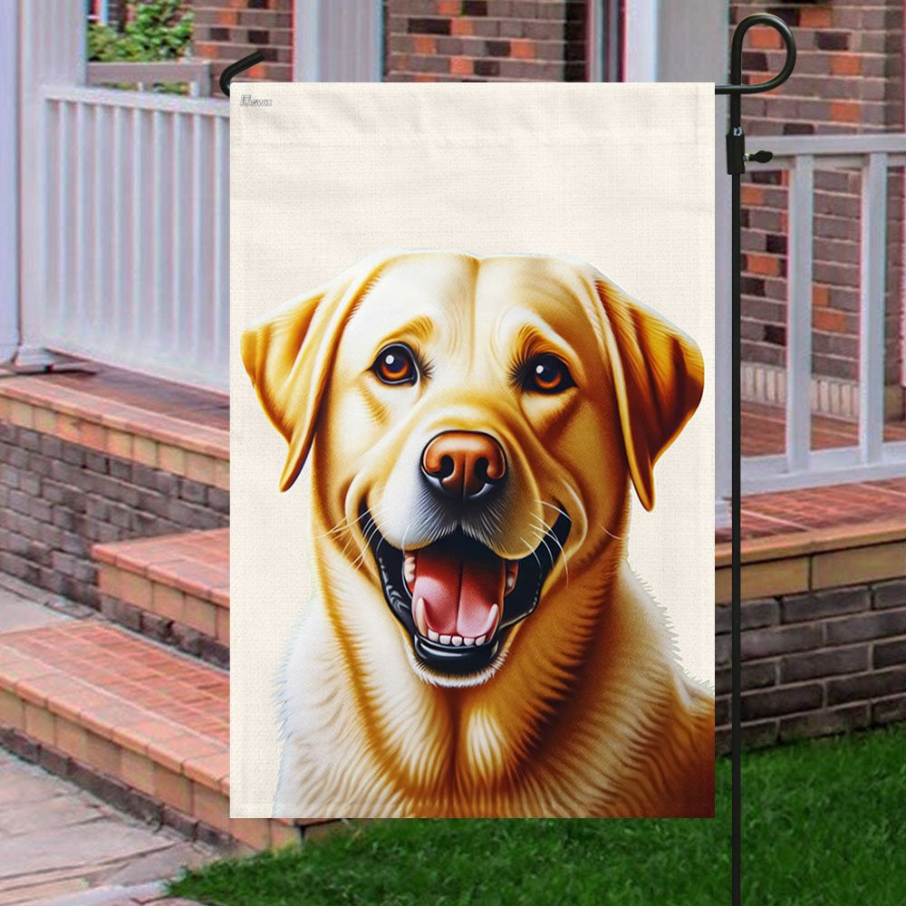 Dog Garden Flags,  Funny Yellow Labrador Dog Flag, Dog Flags For House, Dog Owner Gift
