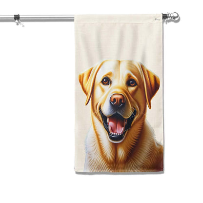 Dog Garden Flags,  Funny Yellow Labrador Dog Flag, Dog Flags For House, Dog Owner Gift