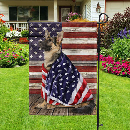Dog Garden Flags, German Shepherd 1 American Flag, Dog Flags For House, Dog Owner Gift