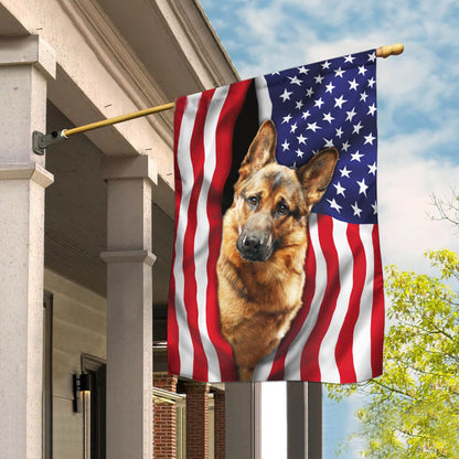 Dog Garden Flags, German Shepherd American Flag, Dog Flags For House, Dog Owner Gift