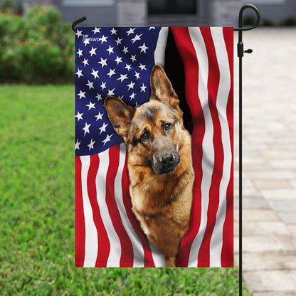 Dog Garden Flags, German Shepherd American Flag, Dog Flags For House, Dog Owner Gift