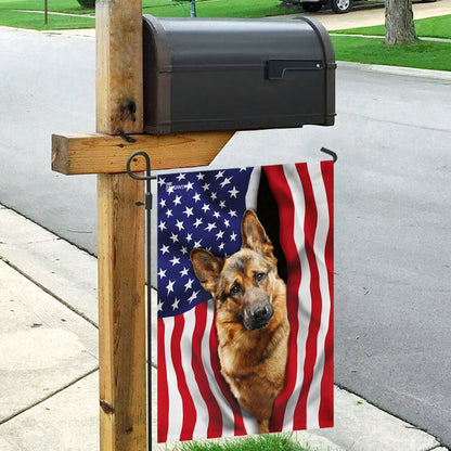 Dog Garden Flags, German Shepherd American Flag, Dog Flags For House, Dog Owner Gift
